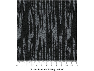 Midnight Zebra Vinyl Film Pattern Size 12 inch Scale~Rwraps Midnight Zebra Sizing Chart~3