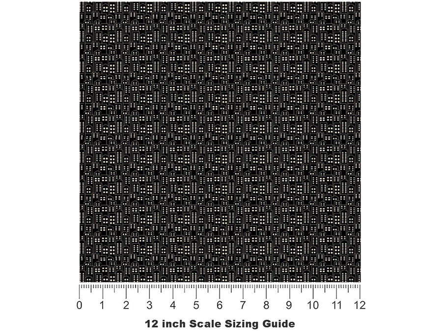 Midtown East Cityscape Vinyl Film Pattern Size 12 inch Scale~Rwraps Midtown East Cityscape Sizing Chart~3