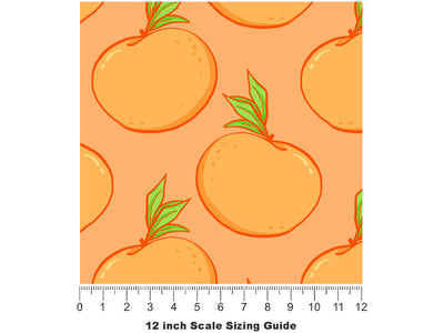 Mighty Mandarin Fruit Vinyl Film Pattern Size 12 inch Scale~Rwraps Mighty Mandarin Fruit Sizing Chart~2