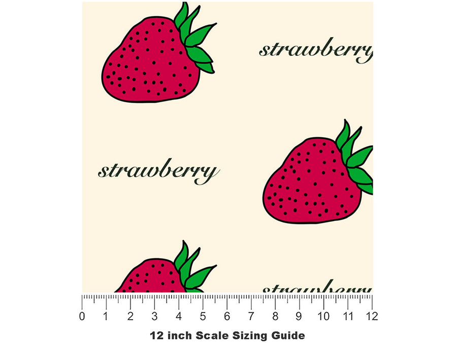 Mignonette Munchies Fruit Vinyl Film Pattern Size 12 inch Scale~Rwraps Mignonette Munchies Fruit Sizing Chart~2