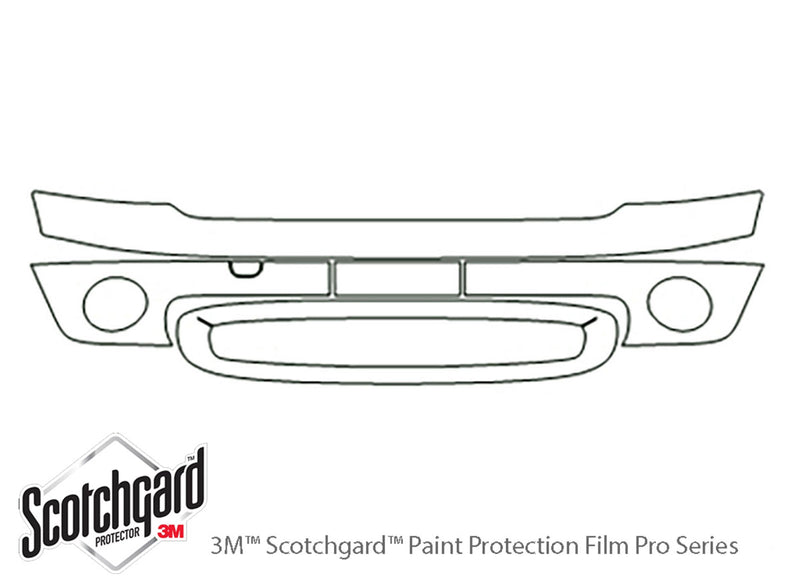 clubman 3M Clear Bra Bumper Precut PPF Diagram