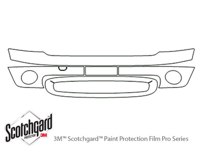 clubman 3M Clear Bra Bumper Precut PPF Diagram