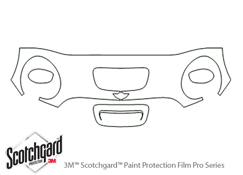 clubman 3M Clear Bra Hood Precut PPF Diagram