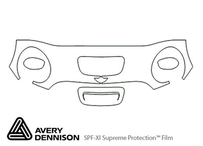 clubman Avery Dennison Clear Bra Hood Precut PPF Diagram