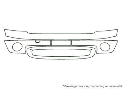 clubman Avery Dennison Clear Bra Bumper Precut PPF Diagram