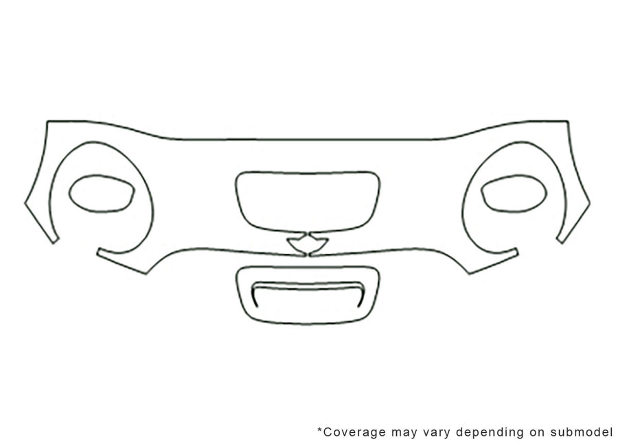 clubman 3M Clear Bra Hood Precut PPF Diagram