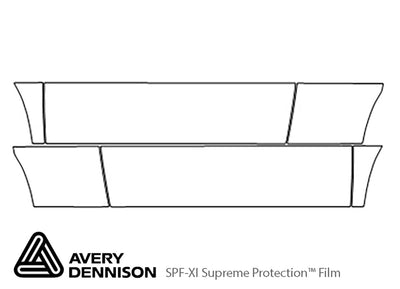 clubman Avery Dennison Clear Bra Door Cup Precut PPF Diagram