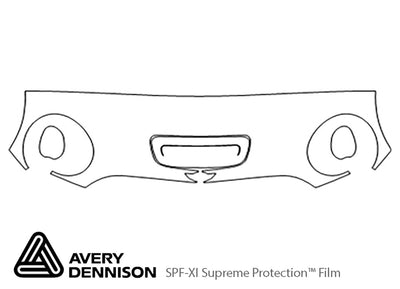 clubman Avery Dennison Clear Bra Hood Precut PPF Diagram
