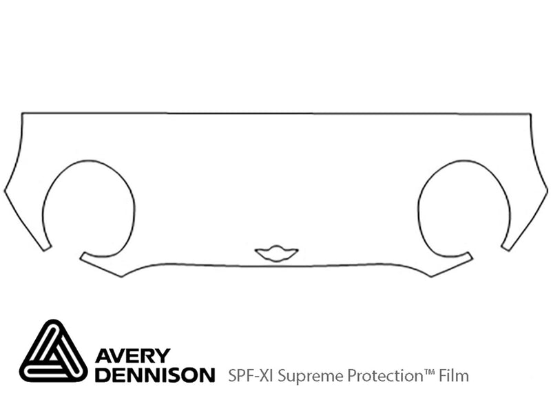 clubman Avery Dennison Clear Bra Hood Precut PPF Diagram