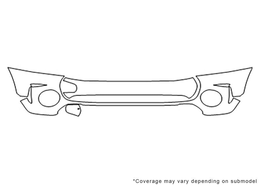 clubman Avery Dennison Clear Bra Bumper Precut PPF Diagram