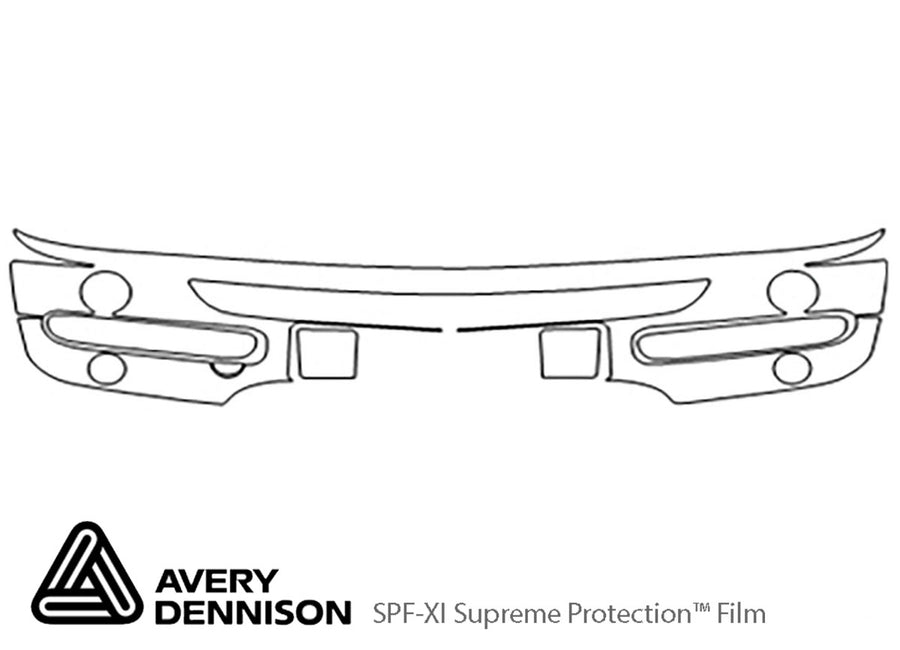 cooper Avery Dennison Clear Bra Bumper Precut PPF Diagram