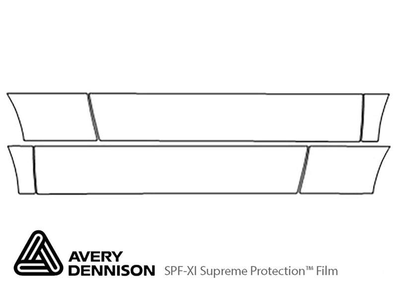 cooper Avery Dennison Clear Bra Door Cup Precut PPF Diagram