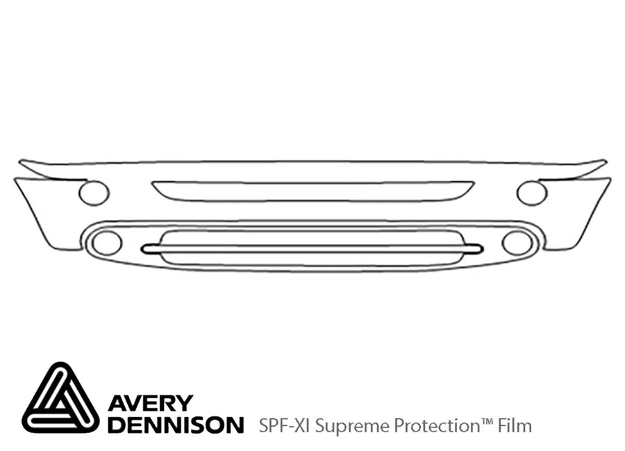 cooper Avery Dennison Clear Bra Bumper Precut PPF Diagram