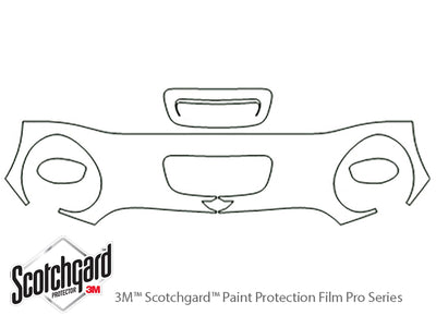 cooper 3M Clear Bra Hood Precut PPF Diagram
