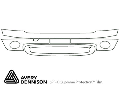 cooper Avery Dennison Clear Bra Bumper Precut PPF Diagram