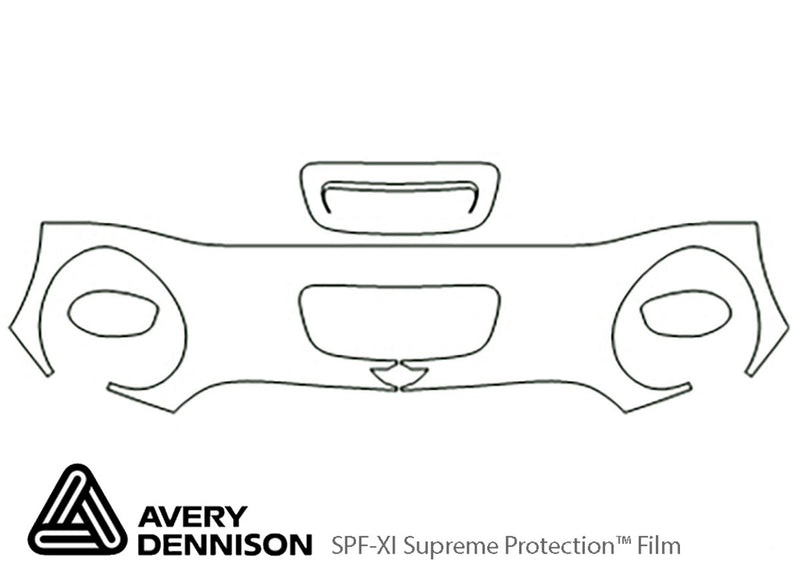 cooper Avery Dennison Clear Bra Hood Precut PPF Diagram