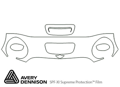 cooper Avery Dennison Clear Bra Hood Precut PPF Diagram
