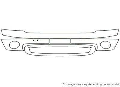 cooper 3M Clear Bra Bumper Precut PPF Diagram