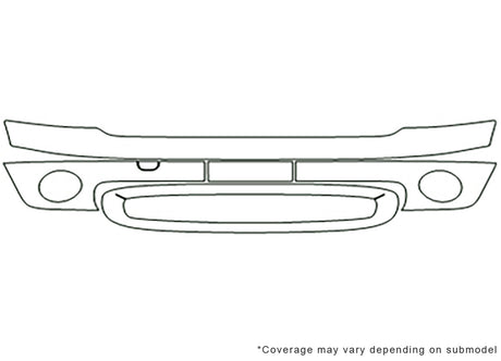 cooper 3M Clear Bra Bumper Precut PPF Diagram