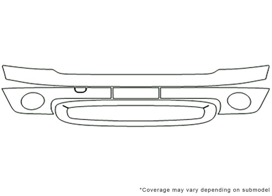 cooper 3M Clear Bra Bumper Precut PPF Diagram