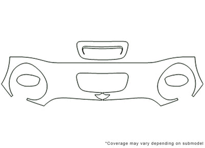 cooper Avery Dennison Clear Bra Hood Precut PPF Diagram
