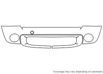 cooper 3M Clear Bra Bumper Precut PPF Diagram