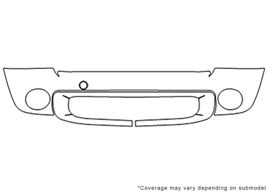 cooper Avery Dennison Clear Bra Bumper Precut PPF Diagram