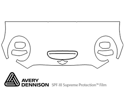 cooper Avery Dennison Clear Bra Hood Precut PPF Diagram