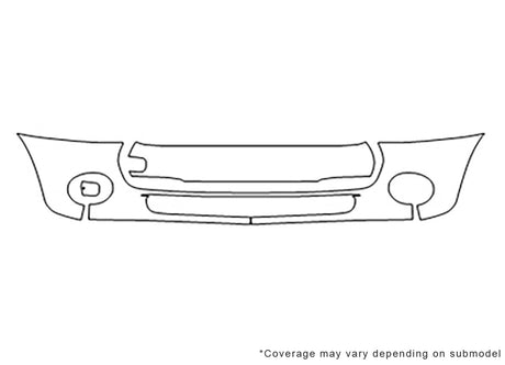 cooper 3M Clear Bra Bumper Precut PPF Diagram