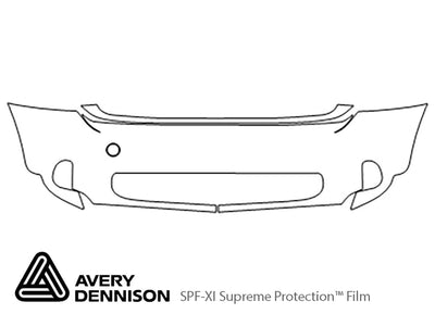 countryman Avery Dennison Clear Bra Bumper Precut PPF Diagram
