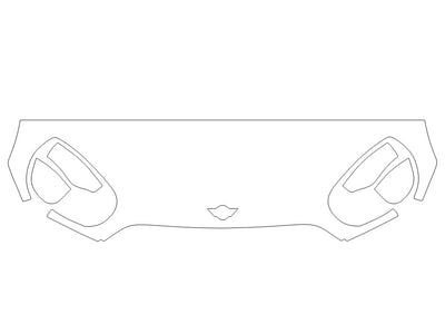countryman Avery Dennison Clear Bra Hood Precut PPF Diagram