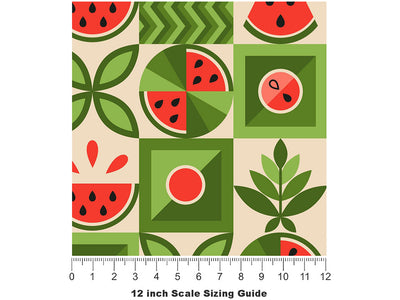 Mini Love Fruit Vinyl Film Pattern Size 12 inch Scale~Rwraps Mini Love Fruit Sizing Chart~2