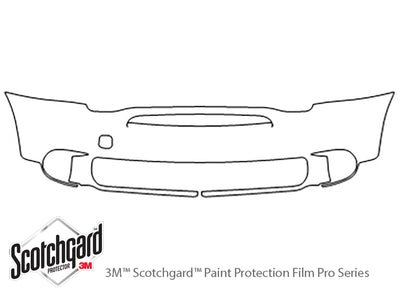 paceman 3M Clear Bra Bumper Precut PPF Diagram