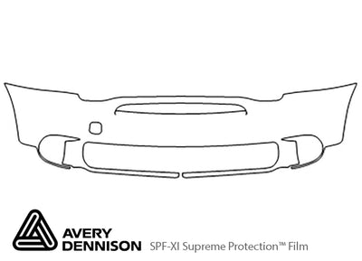 paceman Avery Dennison Clear Bra Bumper Precut PPF Diagram