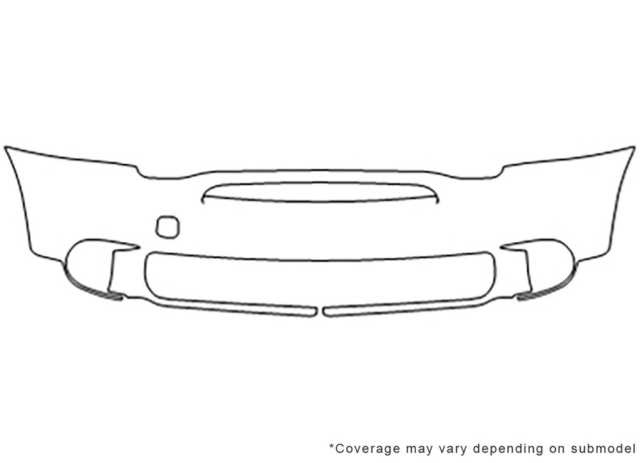 paceman Avery Dennison Clear Bra Bumper Precut PPF Diagram
