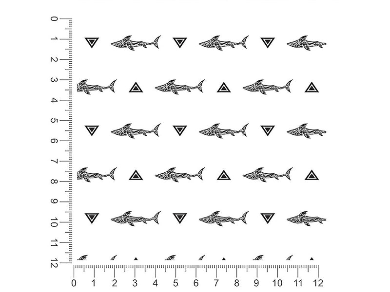 minimalist sharks salt water 1ft x 1ft Craft Sheets