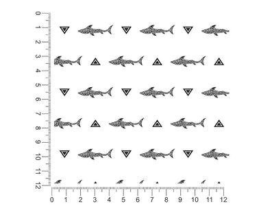 minimalist sharks salt water 1ft x 1ft Craft Sheets