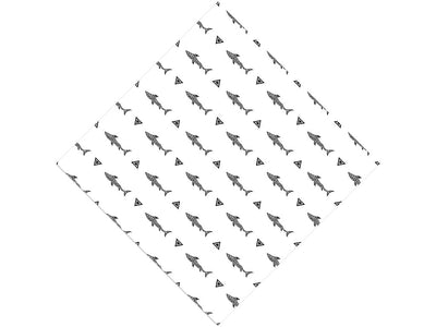 Minimalist Sharks Marine Life Vinyl Wrap Pattern