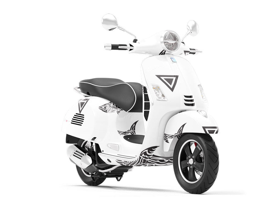 Minimalist Sharks Marine Life Vespa Scooter Wrap Film