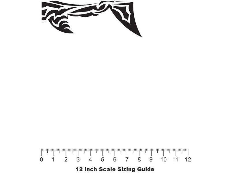 Minimalist Sharks Marine Life Vinyl Film Pattern Size 12 inch Scale~Rwraps Minimalist Sharks Marine Life Sizing Chart~2
