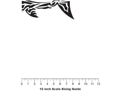 Minimalist Sharks Marine Life Vinyl Film Pattern Size 12 inch Scale~Rwraps Minimalist Sharks Marine Life Sizing Chart~2