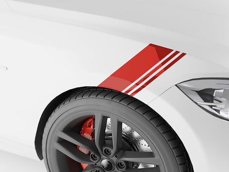 3M Light Red Fender Stripes