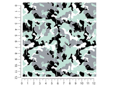 mint graffiti camouflage 1ft x 1ft Craft Sheets