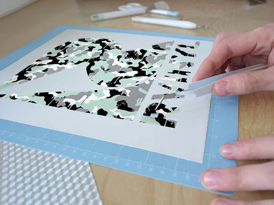 mint graffiti camouflage Easy Weed Craft Vinyl