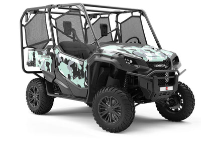 Mint Graffiti Camouflage Utility Vehicle Vinyl Wrap