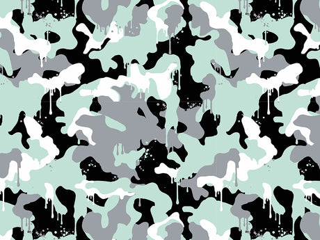 Mint Graffiti Camouflage Vinyl Wrap Pattern~Rwraps Series 914 Digitally Printed Vinyl Wrap~0