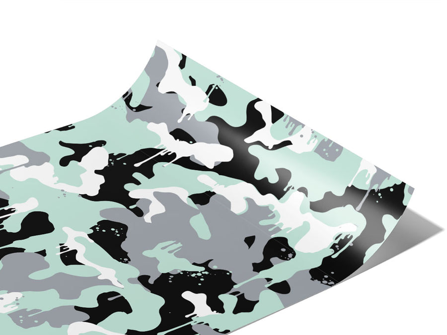 Mint Graffiti Camouflage Vinyl Wraps~Rwraps Series 914 Digitally Printed Vinyl Wrap~1