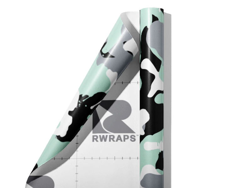 Mint Graffiti Camouflage Wrap Film Sheets~Rwraps Series 914 Mint Graffiti Camouflage Scrolled Sheet~3