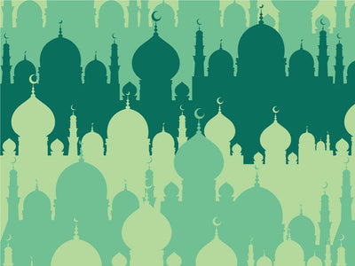 Mint Mosques Cityscape Vinyl Wrap Pattern~Rwraps Series 914 Digitally Printed Vinyl Wrap~0