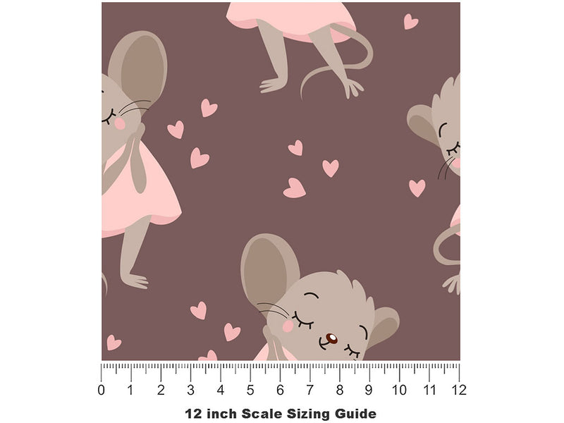 Miss Fancy Rodent Vinyl Film Pattern Size 12 inch Scale~Rwraps Miss Fancy Rodent Sizing Chart~2
